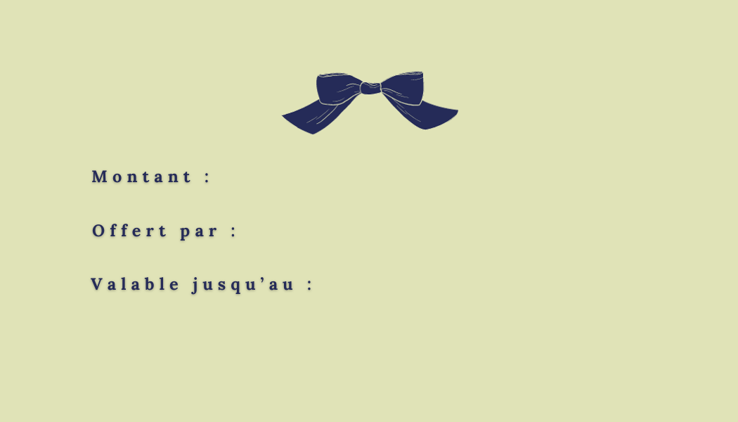 Vous souhaitez faire plaisir à vos proches avec nos bijoux Clotaire-R mais vous ne savez pas lequel choisir ? La carte-cadeau est le cadeau parfait, pour faire plaisir à tous les coups ! Bijoux fantaisie Clotaire-R.